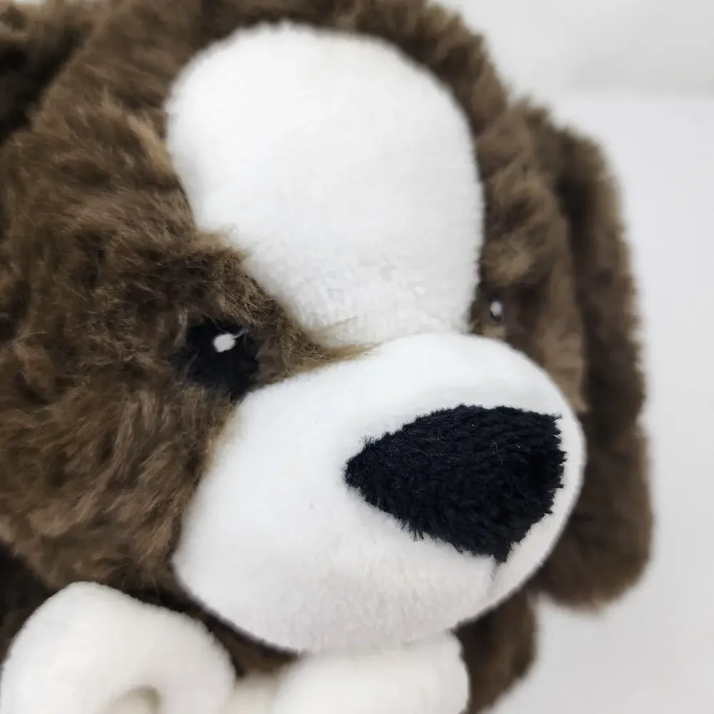 Little Miracles Brown White Puppy Dog with Bow Tie Plush 11
